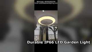 Lampe de jardin alimentée sur secteur 30 W-100 W, étanche IP66 et IK10 avec 5 ans de garantie.