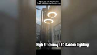 Lampe de jardin LED à double tête 30W-60W IP66 IK10 avec 160lm/w utilisée dans les rues.