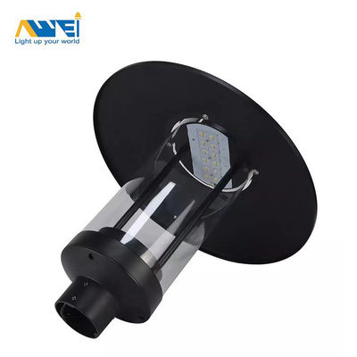 30W-80W Noir Lumière de jardin de logement imperméable à l'eau IP66 Colonne Top Series Lamp 5 ans de garantie Lumières de cour pour les rues et les jardins