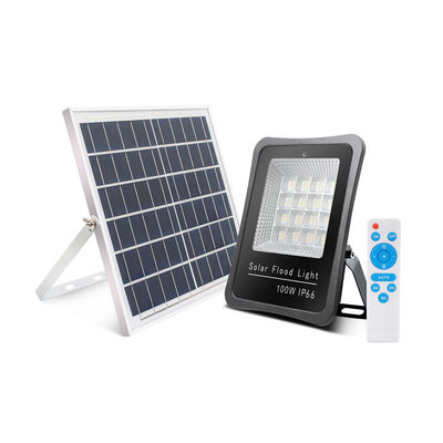 100W alimenté par l'énergie solaire IP65 Solar Led Outdoor Flood Light Haute puissance Longue durée de vie utilisée dans les usines et les espaces extérieurs